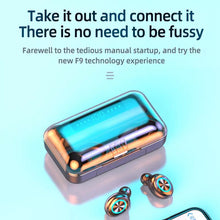将图片加载到图库查看器,F9-5 New TWS Bluetooth V5.0 9D Stereo wireless sport waterproof Headset Smartphone