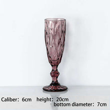 将图片加载到图库查看器,Diamond Color Champagne Beer Cocktail Glass Wine Glass Goblet Juice Glass