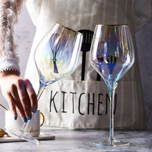 将图片加载到图库查看器,Ins goblet rainbow cup colorful crystal champagne wine glass