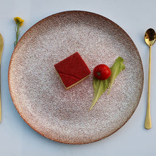 Cargar imagen en el visor de la galería, Plated glass tableware with gold leaf plate fruit plate cold pattern