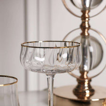 将图片加载到图库查看器,Nordic ins vertical pattern red wine glass tulip goblet champagne glass