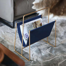Carregar imagem no visualizador da galeria, Light luxury portable newspaper and magazine rack leather magazine rack