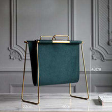 Carregar imagem no visualizador da galeria, Light luxury portable newspaper and magazine rack leather magazine rack