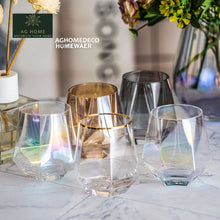 将图片加载到图库查看器,Home modern minimalist colorful frosted hexagonal glass