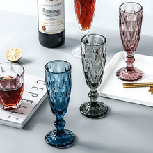 将图片加载到图库查看器,Diamond Color Champagne Beer Cocktail Glass Wine Glass Goblet Juice Glass