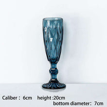 将图片加载到图库查看器,Diamond Color Champagne Beer Cocktail Glass Wine Glass Goblet Juice Glass