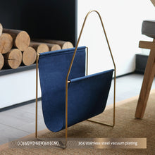 Carregar imagem no visualizador da galeria, Light luxury portable newspaper and magazine rack leather magazine rack