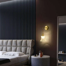 Carregar imagem no visualizador da galeria, Modern minimalist Living/ Bedroom copper glass wall lamp