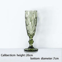 将图片加载到图库查看器,Diamond Color Champagne Beer Cocktail Glass Wine Glass Goblet Juice Glass
