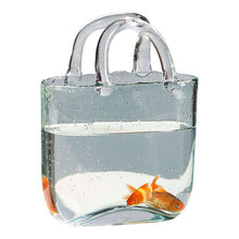 将图片加载到图库查看器,Nordic glass decoration transparent creative basket bag vase