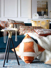 Carregar imagem no visualizador da galeria, Light luxury orange jacquard pillow home soft cushion