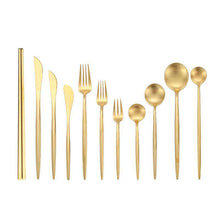 Carregar imagem no visualizador da galeria, Portuguese cutlery matte titanium chopsticks spoon spatula knife