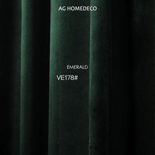 将图片加载到图库查看器,Light luxury Dark green Olive Green series velvet curtain