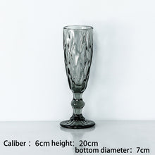 将图片加载到图库查看器,Diamond Color Champagne Beer Cocktail Glass Wine Glass Goblet Juice Glass