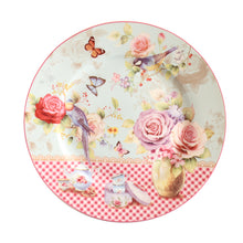 Cargar imagen en el visor de la galería, PASTORAL STYLE BONE CHINA PLATE PEACEFUL FLOWERS