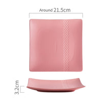 将图片加载到图库查看器,8 inch diamond pattern square plate Sugar color