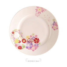 Cargar imagen en el visor de la galería, PASTORAL STYLE BONE CHINA PLATE PEACEFUL FLOWERS