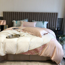 将图片加载到图库查看器,Nordic 100's solid embroidery Tencel four-piece bedding