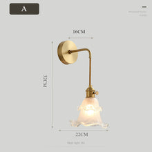 Carregar imagem no visualizador da galeria, Modern minimalist Living/ Bedroom copper glass wall lamp