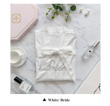 Carregar imagem no visualizador da galeria, Silk nightgown ladies lace up bride/bridesmaid nightdress