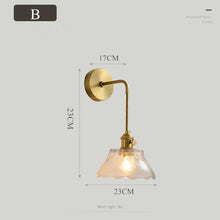 Carregar imagem no visualizador da galeria, Modern minimalist Living/ Bedroom copper glass wall lamp