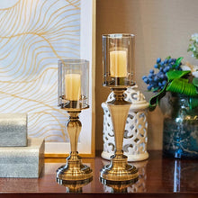 将图片加载到图库查看器,European-style home furnishings decoration with metal candle holders