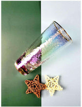 将图片加载到图库查看器,Transparent gold rim hammered pattern glass