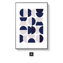 将图片加载到图库查看器,Nordic living room decoration painting blue abstract painting