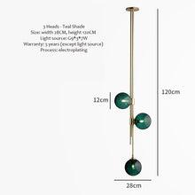 将图片加载到图库查看器,Nordic postmodern minimalist creative light luxury line glass chandelier