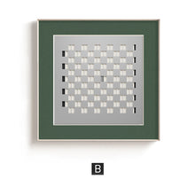 将图片加载到图库查看器,Modern minimalist green geometric decorative painting