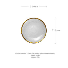 将图片加载到图库查看器,Electroplating glass tableware fruit plate flat cake plate