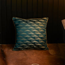 将图片加载到图库查看器,Light luxury three-dimensional geometric jacquard yarn-dyed gold silk pillowcase