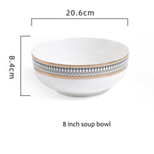 Carregar imagem no visualizador da galeria, Nordic Ceramic Bowl and Plate Tableware Set