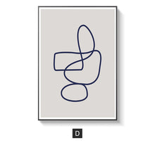 将图片加载到图库查看器,Nordic living room decoration painting blue abstract painting