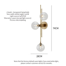 将图片加载到图库查看器,Nordic postmodern minimalist creative light luxury line glass chandelier