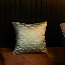 将图片加载到图库查看器,Light luxury three-dimensional geometric jacquard yarn-dyed gold silk pillowcase
