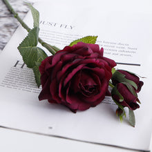 将图片加载到图库查看器,One flower and two buds feel moisturizing simulation rose home decoration