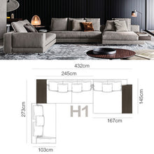 将图片加载到图库查看器,Techno-cloth Italian minimalist fabric sofa