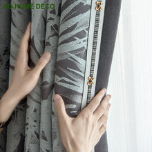 将图片加载到图库查看器,New Embossed Curtain Home Soundproof Blackout Curtain Cotton Linen material