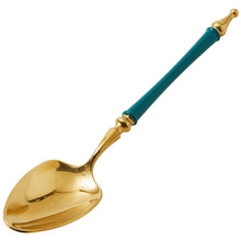 Carregar imagem no visualizador da galeria, Malachite Green 304 Stainless Steel Western Steak Cutlery Set