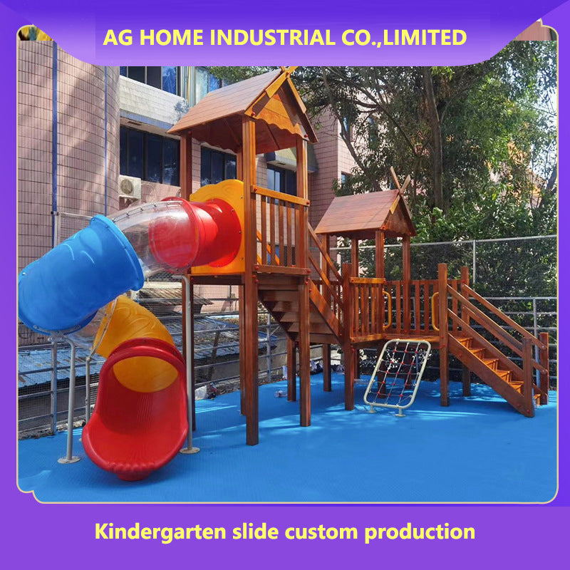 Custom outdoor playground equipment wood playground