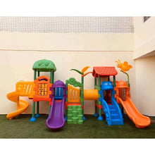 将图片加载到图库查看器，Luxurious all-plastic slide kindergarten community children&#39;s indoor amusement facilities large outdoor climbing
