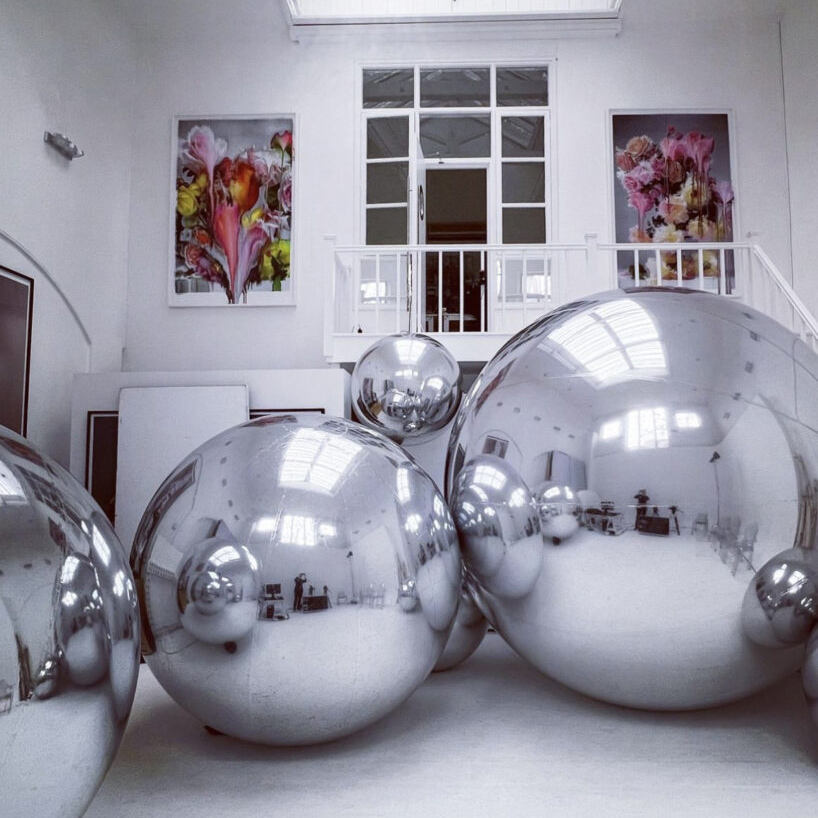 Hanging inflatable mirror ball mirror balloon giant mirror sphere for decoration sealed gold/silver ball big shiny ball