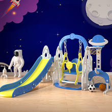 将图片加载到图库查看器，Children Plastic Swing Slide Toys Indoor Playground 3 In 1 baby Slide Swing Set ECO-friendly Plastic slide indoor playroom
