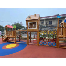 Carregar imagem no visualizador da galeria, Custom outdoor playground equipment wood playground
