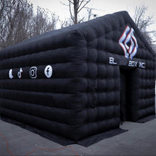 将图片加载到图库查看器，10m 210D Oxford Night Club Party Blow Up Tent Outdoor Party Disco Black Inflatable Nightclub Led Cube Tents
