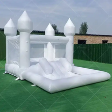 将图片加载到图库查看器，16&#39;x16&#39; inflatable white bounce house castle with pool Large Ball Pool and Jump Space 3in1 Bouncey House for Kids
