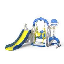 将图片加载到图库查看器，Children Plastic Swing Slide Toys Indoor Playground 3 In 1 baby Slide Swing Set ECO-friendly Plastic slide indoor playroom
