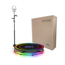 Charger l&#39;image dans la galerie, High-end 360 Photo Booth Machine Automatic Slow Motion Angle Adjustable 360 Rotating Selfie Platform with led ring light
