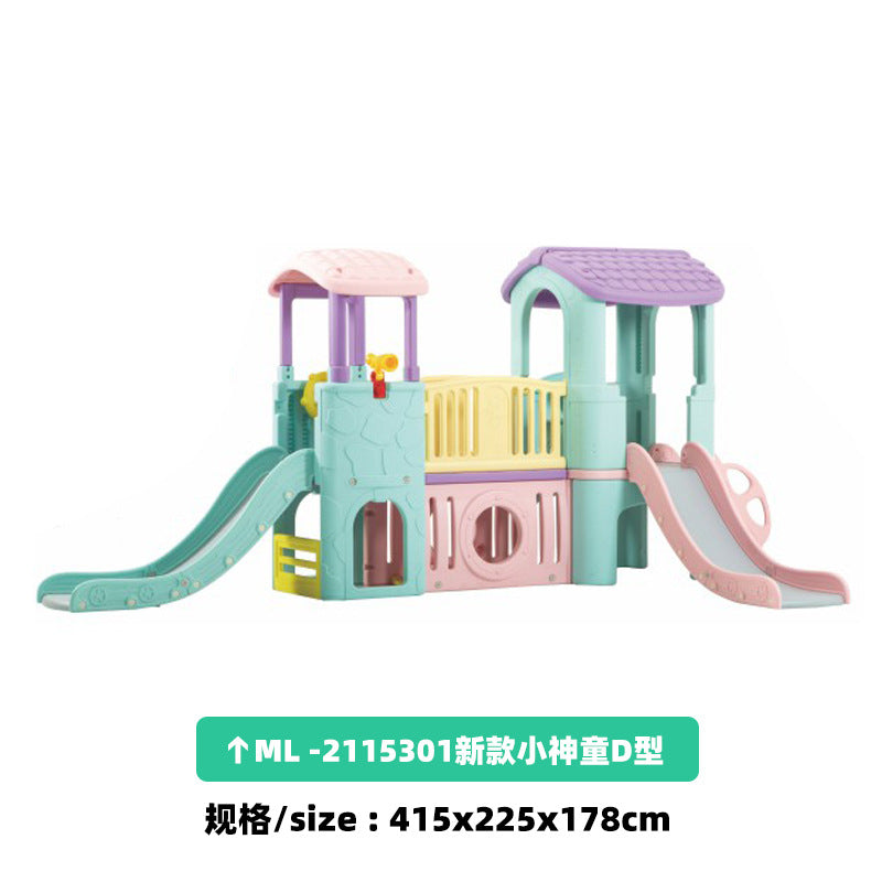 Best Playhouse with Child Slide Ladder Plastic Slide Kids Colorful Slides Indoor Playground